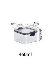 Food Storage Containers | Modern Transparent Grain Jars For Kitchens And Pantries | Sealed And Leak-Proof, Stackable Design | Transparent Dry Food Handlers For Grains, Coffee, And Snacks - Clear - View 10