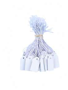 100/200/500个 35x22mm 牛皮纸卡片棉绳空白防水防撕裂白色价格标签 零售定价 珠宝礼品包装 派对婚礼回礼 商店用品 办公活动 商业工艺品展示 商品陈列 - 彩色 - 查看 2