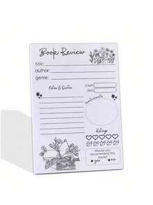 1/2/4 件书评记事本 55x39 英寸阅读笔记用品自粘书签笔记本每本 40 页日记学习配件 - 彩色 - 查看 11