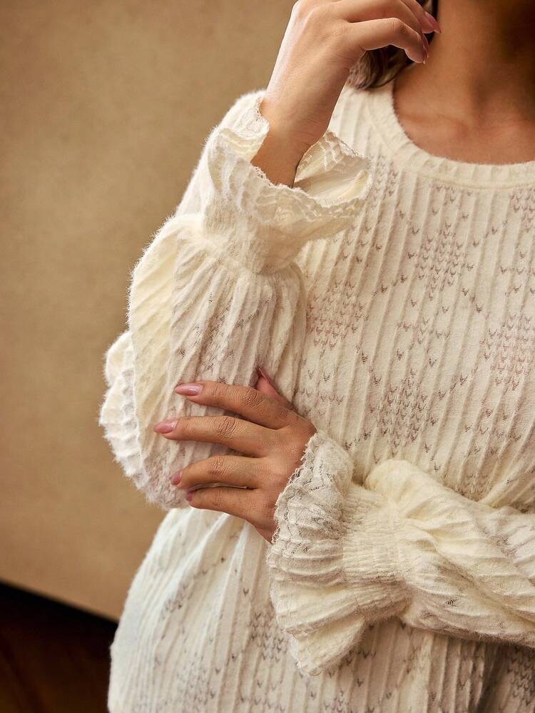 BLUSA CON VOLANTES TALLA GRANDE PARA OTOÑO E INVIERNO