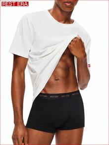 SHEIN Rest Era 3pcs/Set Men's Comfortable Casual Base Layer Tops