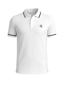 Calvin Klein Men's Polo Shirt Bright White - 白色 - 查看 4