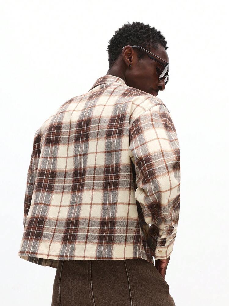 Long Sleeve Plaid Button Down Shirt