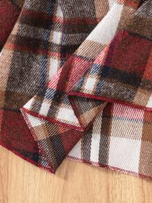 Sparklyn 3pcs Tween Girls Casual Plaid Lapel Vest With Belt + Ribbed Long Sleeve Leggings + Jacket Outfit Set - Multicolor - View 6