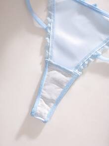 PetitDoll 3件套女士蕾丝拼布花卉丁字裤