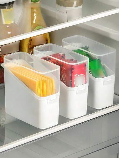 单格/双格带扣盖冰箱收纳盒 | 非常适合存放奶酪、咖啡、茶叶和小物件