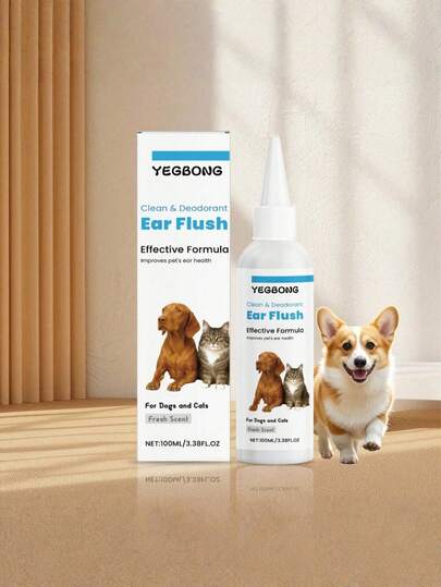 1Pc/3Pcs Cat & Dog Ear Cleaner, Gentle Ear Wax Remover, Low Irritation Formula For Dogs & Cats, Soothes Ear Odor