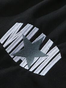 PAVTROS 2 piezas Conjunto de Sudadera con Capucha y Pantalón de Chándal de Moda Urbana para Hombres, Sudadera con Capucha de Punto y Pantalón de Chándal con Cintura Elástica, Enciende la Calle, Libera lo Personalizado, Diseño de Patrón de Cinco Estrellas y Texto Dinámico, Muestra un Espíritu Salvaje y Libre, Diseño Único, Estilo Callejero, Fiesta de Moda, Regalo de Vacaciones, Regalo para Novio, Holgado, Gráfico, Amigos, Alternativo, Amigos, Ropa de Calle, Para Hombres, Jogging, Sudadera con Capucha