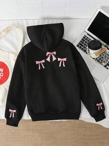 Sparklyn 1 件女童针织羊毛夹克，前拉链，蝴蝶刺绣，可爱时尚，适合秋冬 - 黑色 - 查看 2