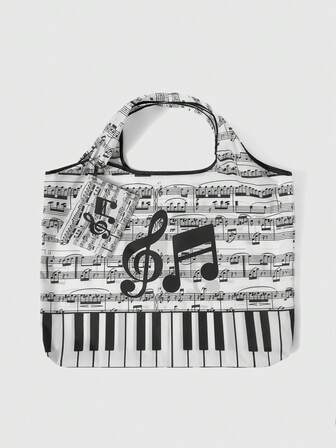 Anime Borsa a tracolla pieghevole di grande capacità con stampa mimetica e numerica alla moda, con portamonete, borsa multifunzione portatile 1438960