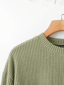 Rusticease 女式休闲纯色上衣和裤子两件套 - 綠色 - 查看 5