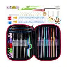 100 piezas Juego de Ganchos de Ganchillo con Caja de Almacenamiento, Juego de Agujas de Ganchillo con Agujas de Tejer, Marcadores de Puntada, Estuche para Ganchos de Ganchillo y Accesorios de Ganchillo para Manualidades de Ganchillo, Los Ganchos de Ganchillo de Varios Tamaños se Pueden Usar para Hacer Encaje DIY, Bufandas, Posavasos, Suéteres, Muñecas, etc., Mangos Ergonómicos de Agarre Suave Juego de Agujas de Tejer y Accesorios de Agujas de Ganchillo Juego de Ganchillo Completo para Principiantes y Amantes Experimentados del Ganchillo - Multicolor - Ver 1