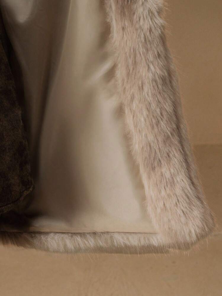 ショート フラッフィー フェイクファー ジャケット、秋、冬、外出、エレガント、フォーマル、パーティー、シック、新年、レディース ウィンターコート、クリスマス、仕事、卒業、結婚式、ラグジュアリー向け