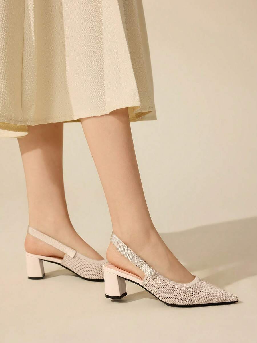 CUCCOO BASICS Zapatos de tacón alto de punta fina para mujer, diseño elegante con cadena de rhinestones, cuero negro brillante, adecuados para ocasiones formales, fiestas y ceremonias