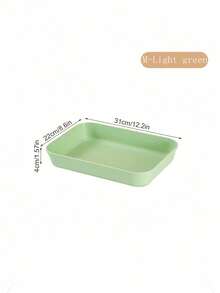1pc Extra Large Multi-Color Tray, Rectangular Plastic TeaTray, Outdoor Picnic Plate Tray, Dessert Plate, BarbecuePlate, Suitable For Home, Living Room, Cafe, Restaurant.Wedding Party, Christmas, Halloween Decor - Multicolor - View 15