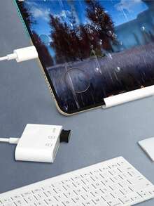 JMMO 1pc 3-In-1 USB/OTG Adapter & Card Reader,High Speed Data Transfer For Phones/Cameras/Computers, Compatible With IPhone 14 Pro Max/14 Pro/14 Plus/14/13/12/11/XS/XR/8/7/6, IPad Series