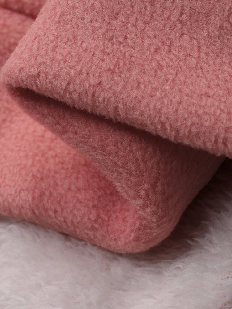 2pcs Women Graphic Print Loose Fit Coral Fleece Hooded Top And Plaid Pants Fluffy Pajama Set, Autumn/Winter, Cozy Clothes