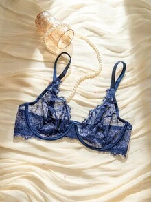 3pcs/Set Women's Lace Underwire Soft Cup Plus Size Bras - Multicolor - View 7