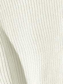 纯色休闲宽松套头衫女圆领秋冬新款百搭针织上衣短款 - 白色 - 查看 6