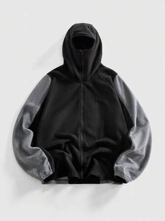 Street Life Felpa con cappuccio casual color block da uomo, autunno/inverno