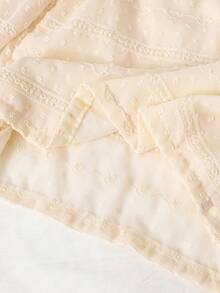 SHEIN 少女刺绣长袖衬衫和迷你裙时尚套装 - 棕色 - 查看 6