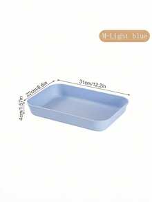 1pc Extra Large Multi-Color Tray, Rectangular Plastic TeaTray, Outdoor Picnic Plate Tray, Dessert Plate, BarbecuePlate, Suitable For Home, Living Room, Cafe, Restaurant.Wedding Party, Christmas, Halloween Decor - Multicolor - View 10