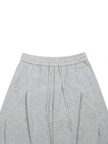 Manfinity EMRG 男士灰色运动裤，宽松保暖内衬休闲运动裤，美式街头风格 - 灰色 - 查看 4