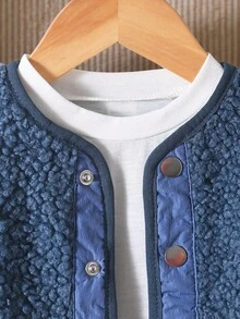 SHEIN 婴儿羊毛夹克，婴儿冬季厚棉外套