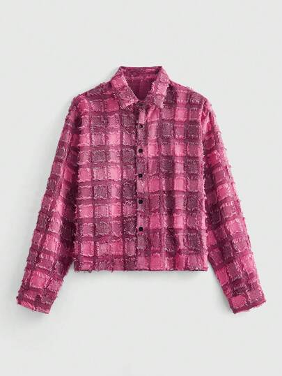 Street Life Camicia corta a quadri con maniche lunghe e taglio uomo