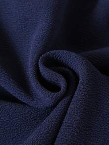 Emery Rose Kids Emery Rose Kids Váy dài tay trang trí nút màu xanh navy tối giản dễ thương cho bé gái, váy thu đông cho bé màu xanh navy cho bé mùa đông - Màu xanh lam - Xem 10