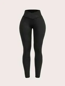 SHEIN Tween-Mädchen 3-teiliges schwarzes Leggings-Set, bequeme, lässige lange Hosen für den Alltag, Sport, Outdoor, einfarbig - Schwarz - Übersicht 6