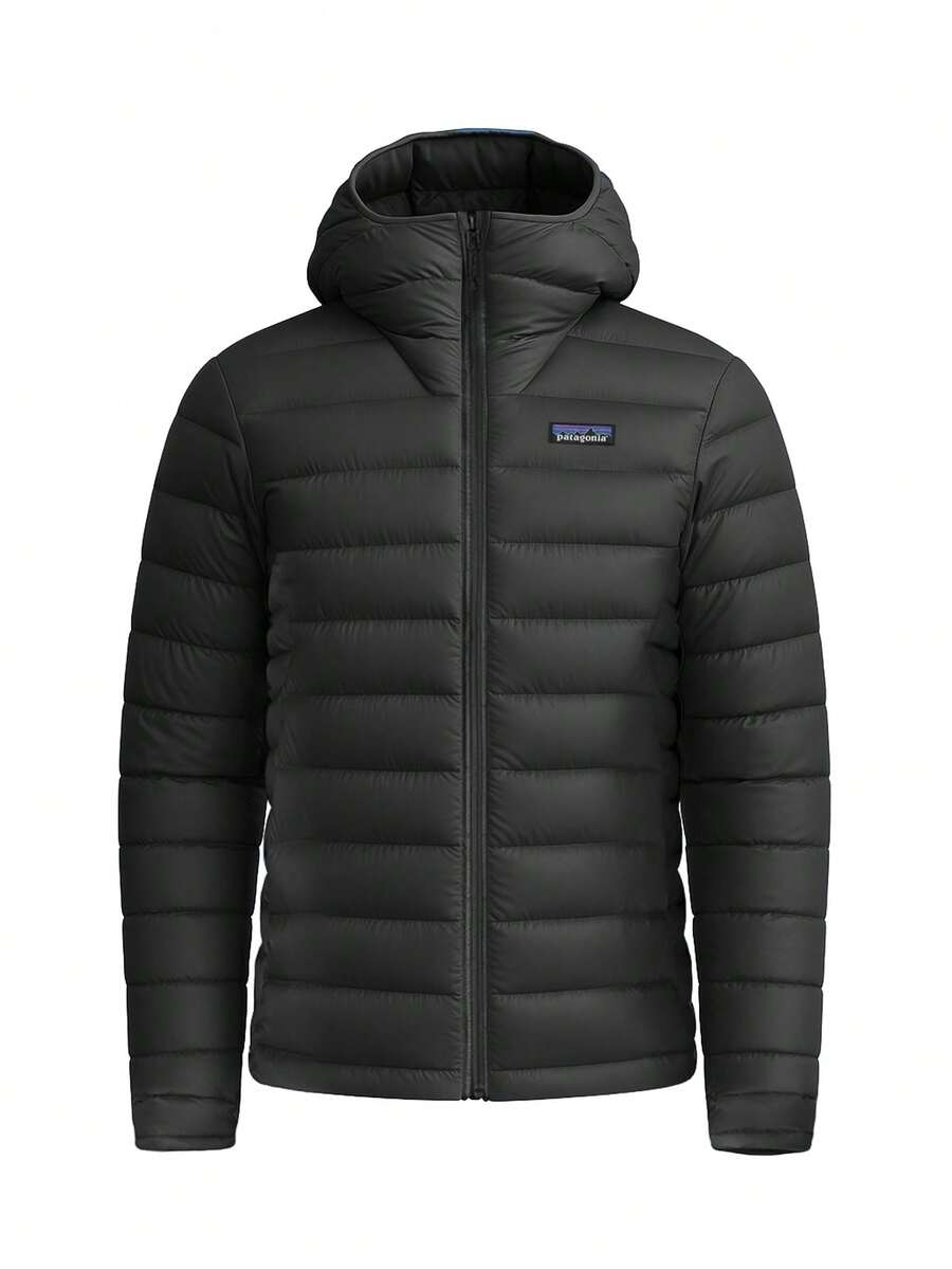 Patagonia Men's Down Sweater Hoody Black - 黑色 - 查看 1