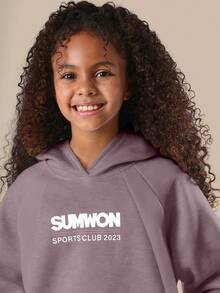 SUMWON Tween Hoodie And Sweatpants Co-Ord Set With Number Print Hood - Dark Grey - View 6