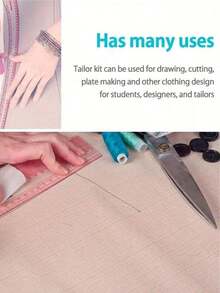 French Curve Metric Ruler Set Sewing Measure Dressmaking TailorDrawing Template Craft Tool French Metric Ruler Curve Ruler SewingRuler Dressmaking Tailor Tool Sewing Tools Tailor Ruler Multifunction Mother Day Gift,Mother's Day Gifts Women - Multicolor - View 6