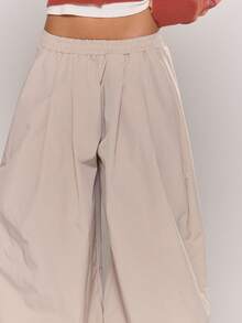 MUSERA Pleated Extreme Tapered Balloon Elasticated Waist Trousers Classy Night Out Fall Autumn Sexy Cute Coolgirl Streetwear Dawn Thanksgiving Elegant