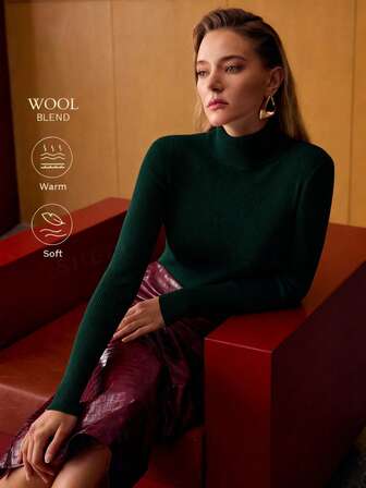 MOTF PREMIUM WOMEN MOCK NECK SLIM FIT SWEATER