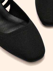 CUCCOO BASICS Women's Fashionable Versatile Commuting Minimalist Open-Back Flats For Christmas - Black - View 12