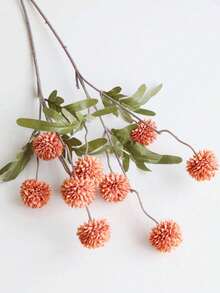 SHEIN Basic living 1/2/5件裝花朵蒲公英人造花，秋季配色，客廳裝飾、餐桌花藝擺飾，情人節、生日、畢業禮物，秋季裝飾 - 彩色 - 查看 4