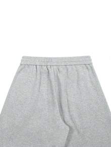 Manfinity EMRG 男士灰色运动裤，宽松保暖内衬休闲运动裤，美式街头风格 - 灰色 - 查看 5