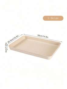 1pc Extra Large Multi-Color Tray, Rectangular Plastic TeaTray, Outdoor Picnic Plate Tray, Dessert Plate, BarbecuePlate, Suitable For Home, Living Room, Cafe, Restaurant.Wedding Party, Christmas, Halloween Decor - Multicolor - View 7