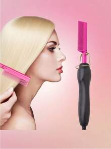 JMMO Professional Ceramic Hot Comb Hair Straightener With, Multifunctional Copper Straightening Comb