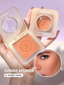 SHEGLAM Sunside Bronzer-Sunset Walk 粉餅輪廓持久均勻著色中性暖色調古銅色雕塑自然啞光面部彩妝促銷輪廓和古銅色 品牌 美容 化妝 化妝品 適合女性與女孩 完美搭配冬季 Y2K 時尚 流行 生日禮物 假期 派對準備就緒 最佳顏色 - Sunset Walk - 查看 1