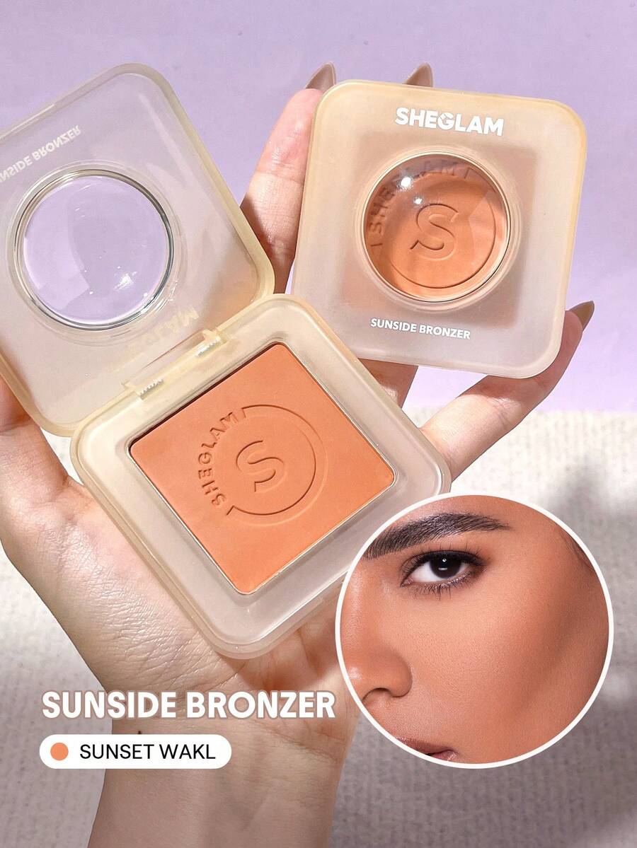 SHEGLAM Sunside Bronzer-Sunset Walk 粉餅輪廓持久均勻著色中性暖色調古銅色雕塑自然啞光面部彩妝促銷輪廓和古銅色 品牌 美容 化妝 化妝品 適合女性與女孩 完美搭配冬季 Y2K 時尚 流行 生日禮物 假期 派對準備就緒 最佳顏色 - Sunset Walk - 查看 1