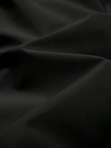 Manfinity Roghcode 男士纯色简约休闲高领长袖冬装外套，带保暖内衬 - 黑色 - 查看 3