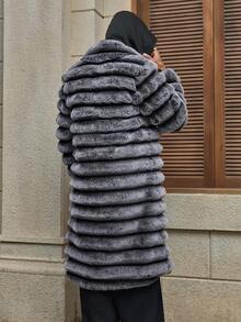 AXEPEAK Abrigo de piel sintética de unicolor de manga larga para hombre, de moda para otoño/invierno - Multicolor - Ver 2