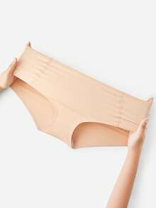 LUVLETTE 2-Pack High Waist Basics No-Show Briefs Women Underwear Panties Set