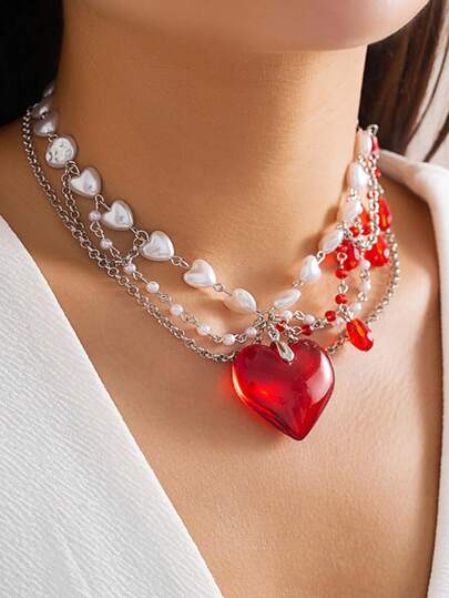 Goth 2 Stück Punk Vintage Stil Strass Stern Anhänger Halskette, luxuriöse vereiste doppellagige Stern Kette Halskette, Streetwear Choker