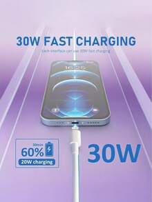 JMMO 3.3FT/100cm PD 30W Fast Charging Cable Compatible With IPhone 14/13/12 Pro Max Plus, Data Transfer Compatible With IPhone 14 Pro Max, 14 Pro, 14 Plus, 13 Pro Max, 13 Pro, 13, 12 Pro, 12, 11, XS, XR, 8 Plus, 8, 7, 6, 5, SE, Compatible With IPad Lightning Nan MFi Certified