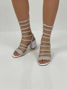 Women Heeled Sandals - Putih - View 2