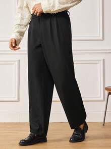 EASEVO 大码男士休闲商务百搭裤 - 黑色 - 查看 4